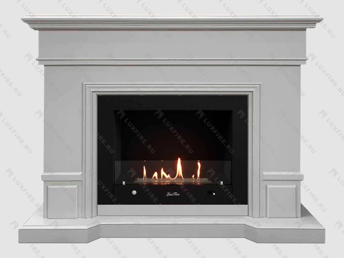 Каминный портал МДФ "Флоренция 1400" с биокамином Lux Fire "Фаер Бокс 4 - 30" (бежевый) по цене 130 300 руб.