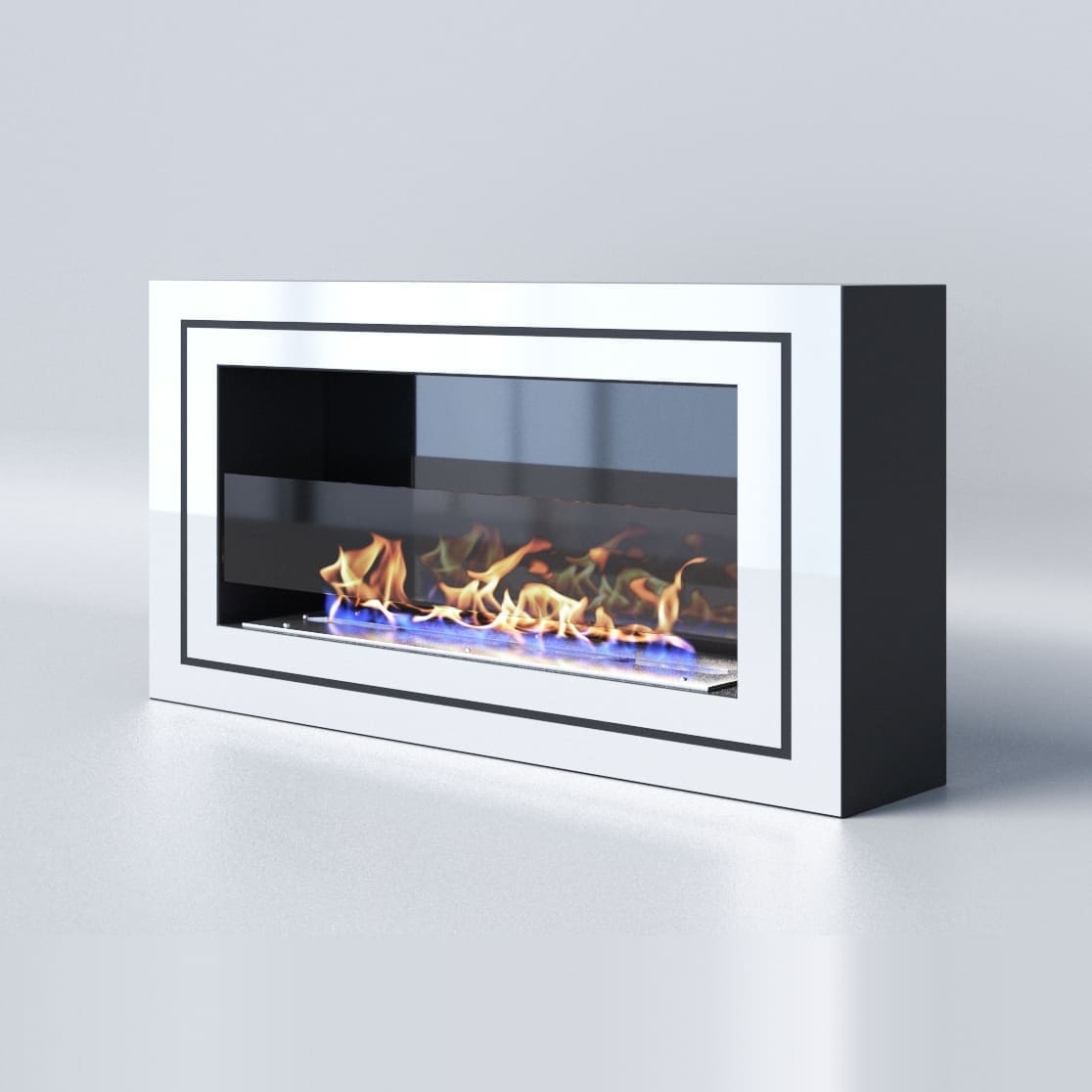 Биокамин "Русский огонь" Стенли 800N настенный с защитным и декоративным стеклом по цене 40 550 руб.