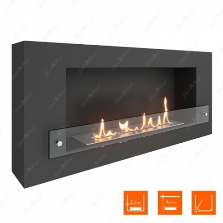 Биокамин SteelHeat WALL 900 стекло по цене 29 900 руб.