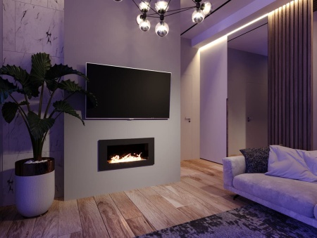 Биокамин "Русский огонь" Лофт 800V встраиваемый с защитным стеклом по цене 23 850 руб.