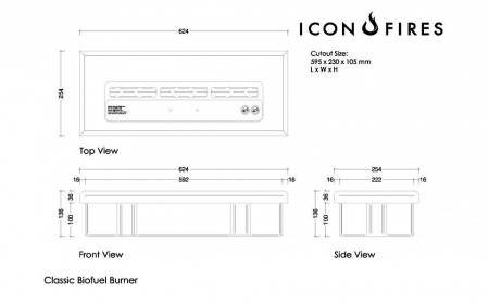 Горелка для биокамина ICON FIRES Commercial LINEAR 614mm Горелка для биокамина ICON FIRES Commercial LINEAR 614mm по цене 148 000 руб.