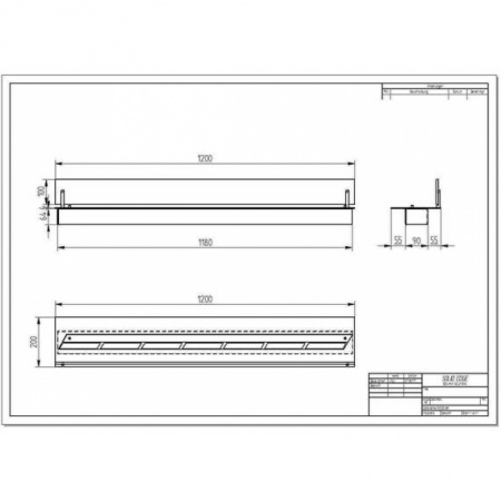Прямоугольный контейнер ZeFire 1200 со стеклом по цене 54 500 руб.