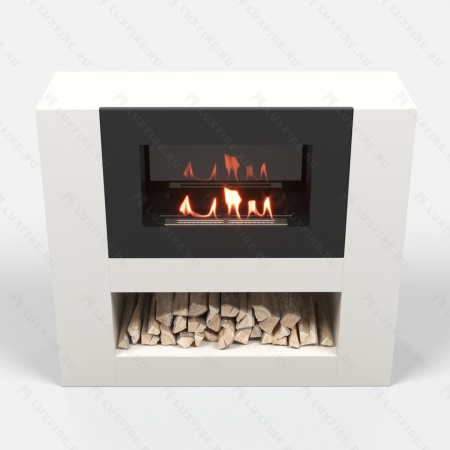 Тумба LUXFIRE с биокамином "Лукоморье" 900 (белая) по цене 67 633 руб.